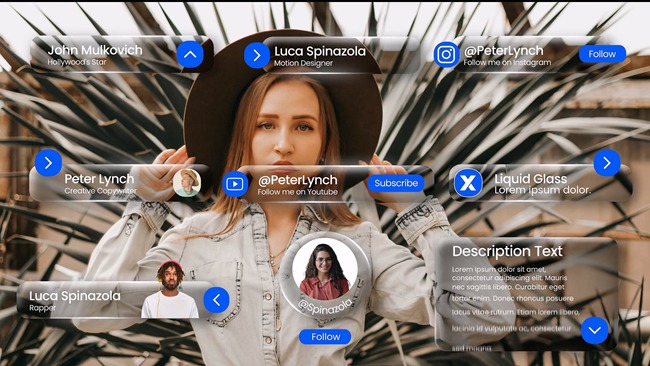 Premiere预设/Pr模板 MOGRT预设 液态玻璃字幕条
